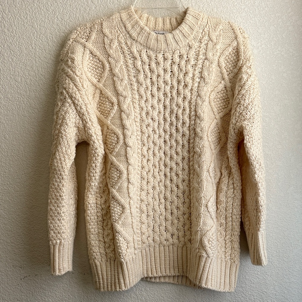 Madewell Cable Knit Oversized Sweater